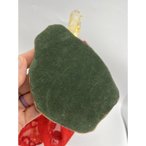 Elf Figurine Red Dress Gold Wings Fairy Pixie Fantasy Signed 12"  Real Eye lashe - Picture 9 of 16